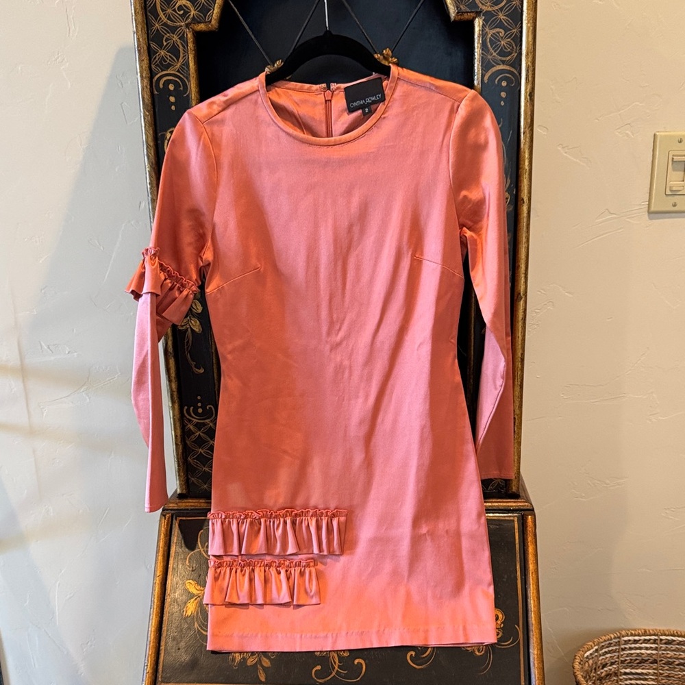 Cynthia Rowley Coral Long Sleeve Dress